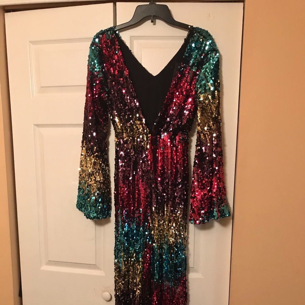 NWT BooHoo Sequin Jumpsuit
